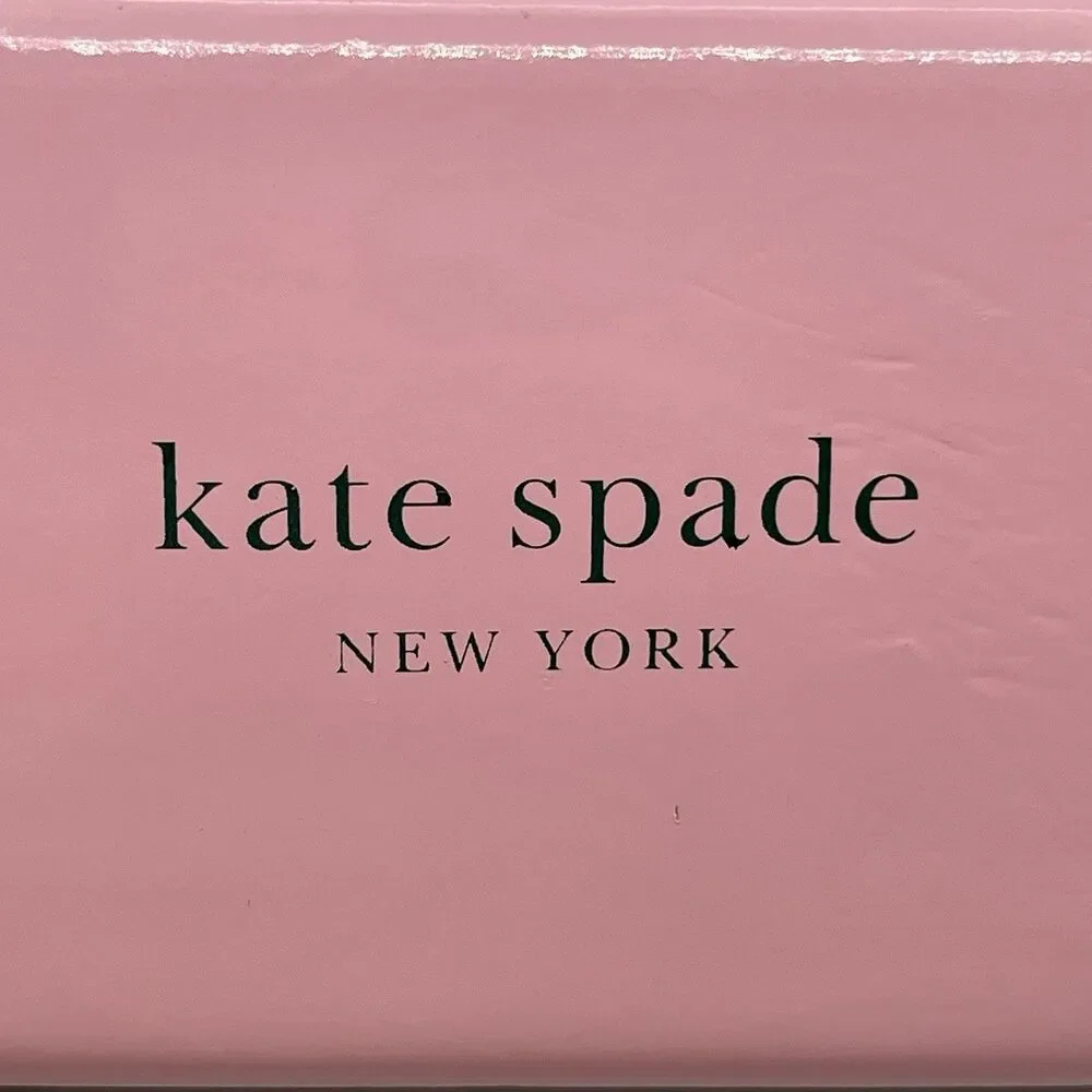 KATE SPADE NEW YORK PINK / GREEN CLAMSHELL SUNGLASSES CASE W/ CLEANING CLOTH‎